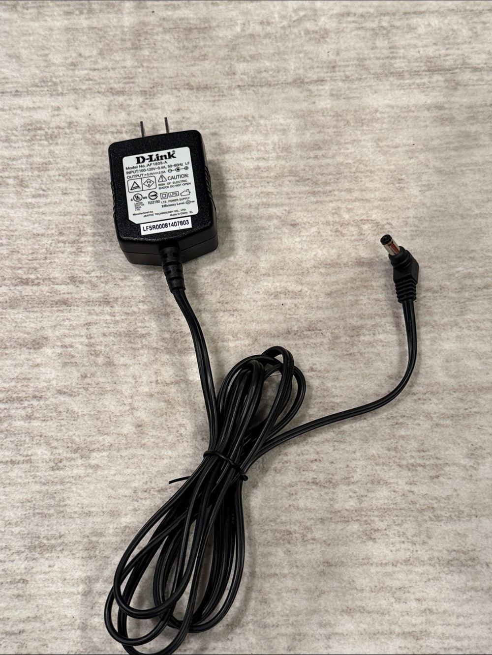 D-Link Black AC Power Adapter with Barrel Connector